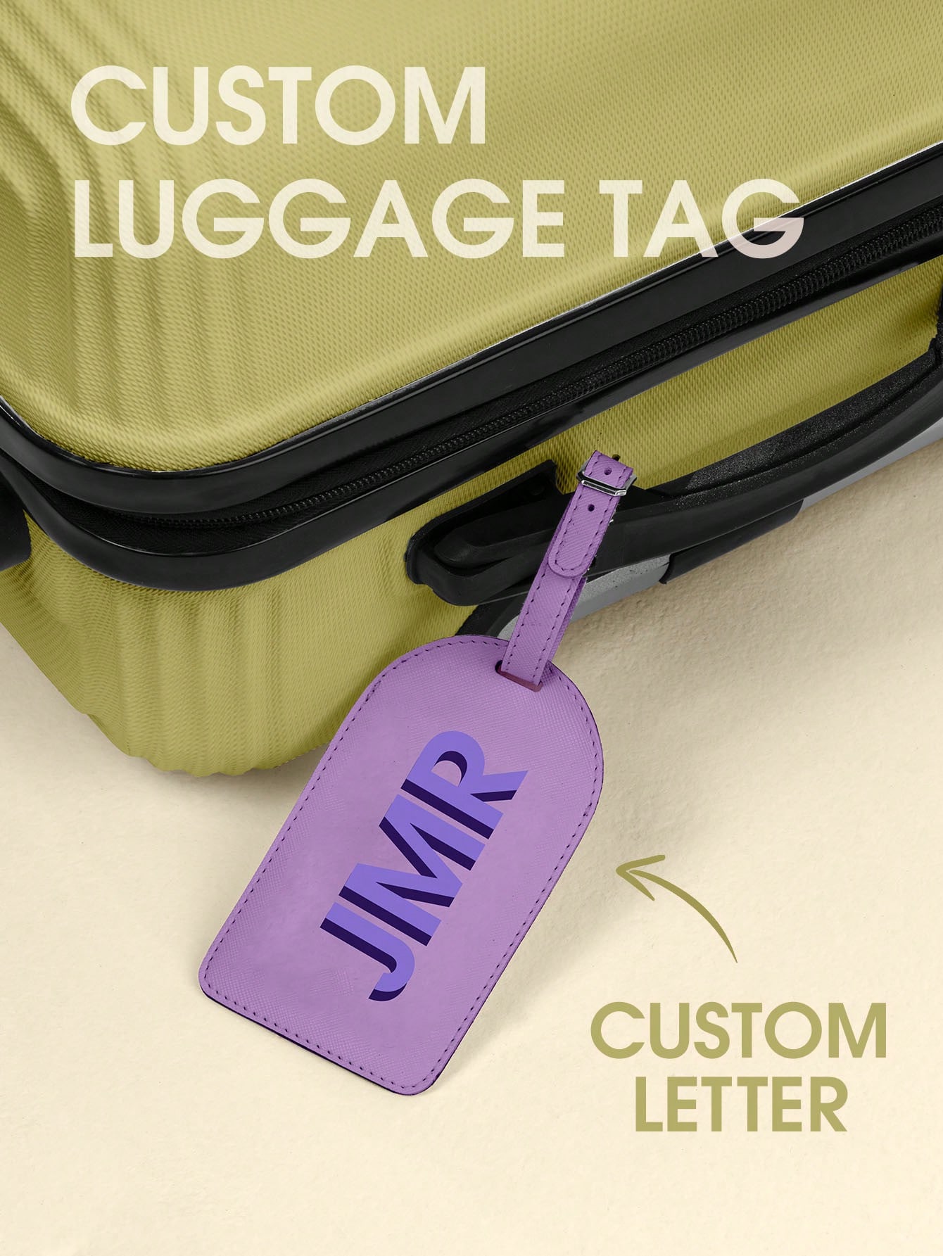 Men Accessories For Travel - Etiqueta de Bagagem Personalizada com Iniciais,