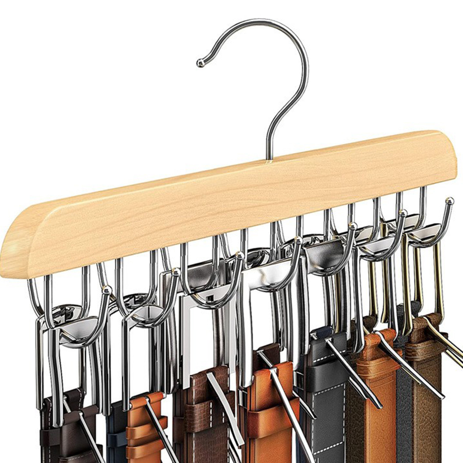 Men'S Accessories Organizer For Wardrobe - Rack de cinto de madeira para
