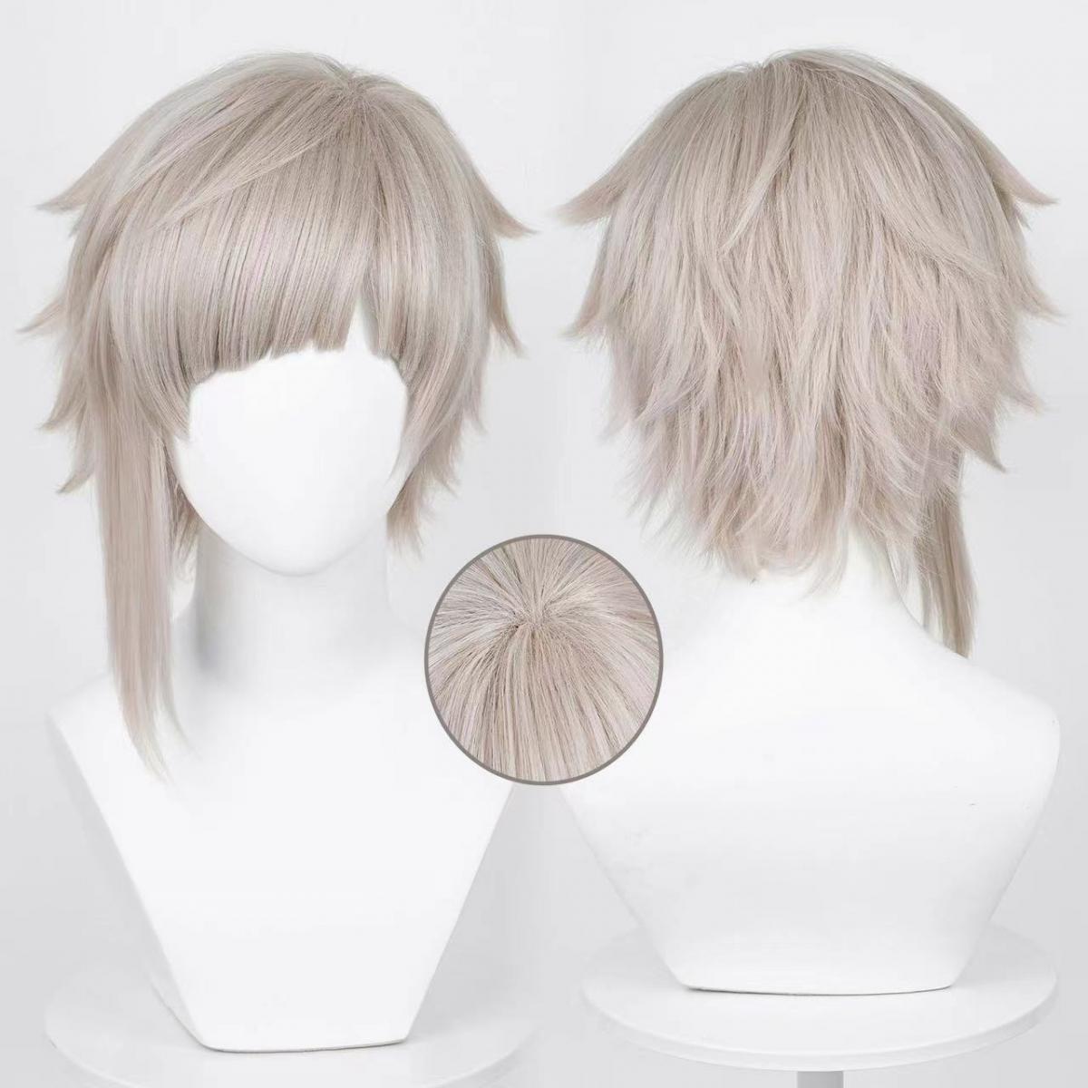 Men Accessories Silver - Peruca de cosplay masculina Nakajima Atsushi,