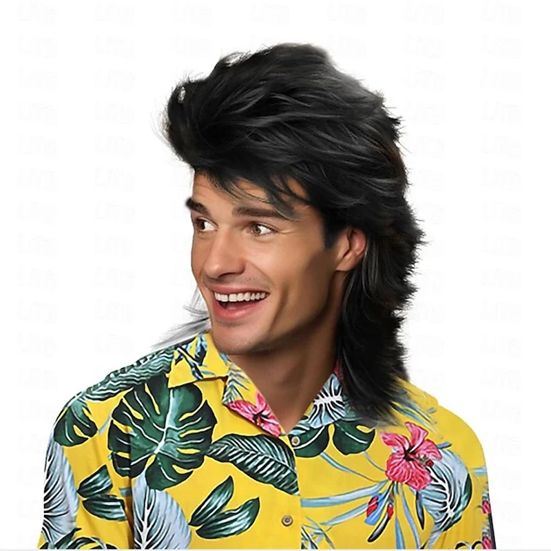 Men'S Accessories In The 80S - Perucas masculinas de tainha de cabelo