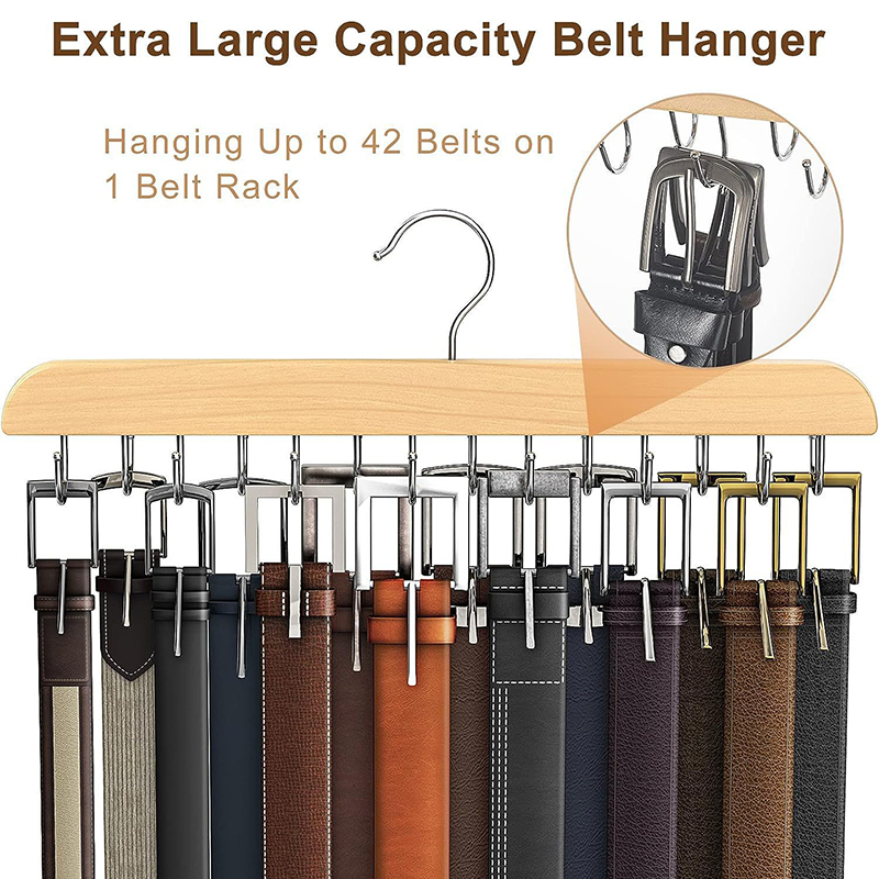 Men'S Accessories Organizer For Wardrobe - Rack de cinto de madeira feminino