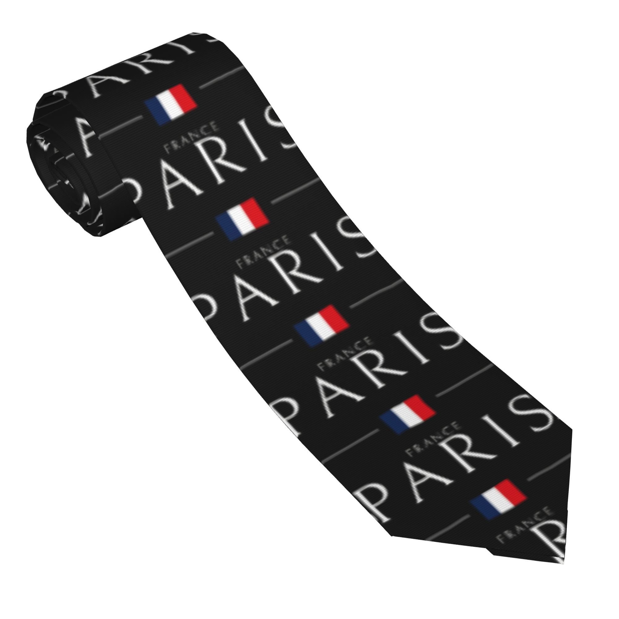 Men'S Accessories Paris - Gravata Masculina Vintage com Estampa Minimalista