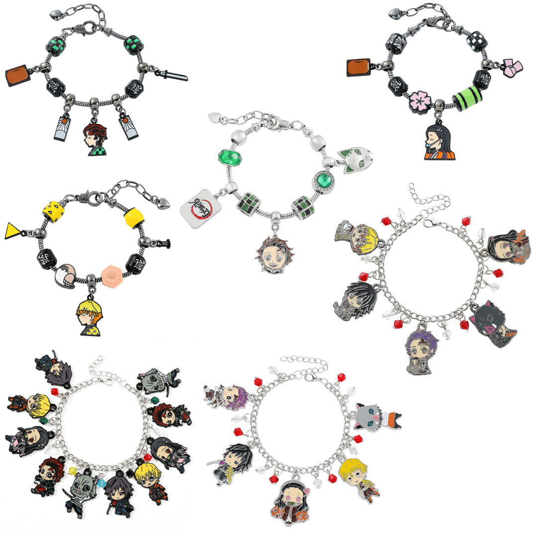 Men Accessories Wrist - Pulseira Charm Anime Demon Slayer Kimetsu