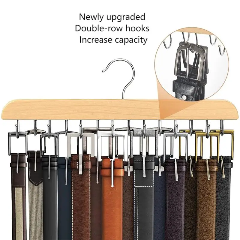 Men'S Accessories Organizer For Wardrobe - Rack de cinto de madeira feminino