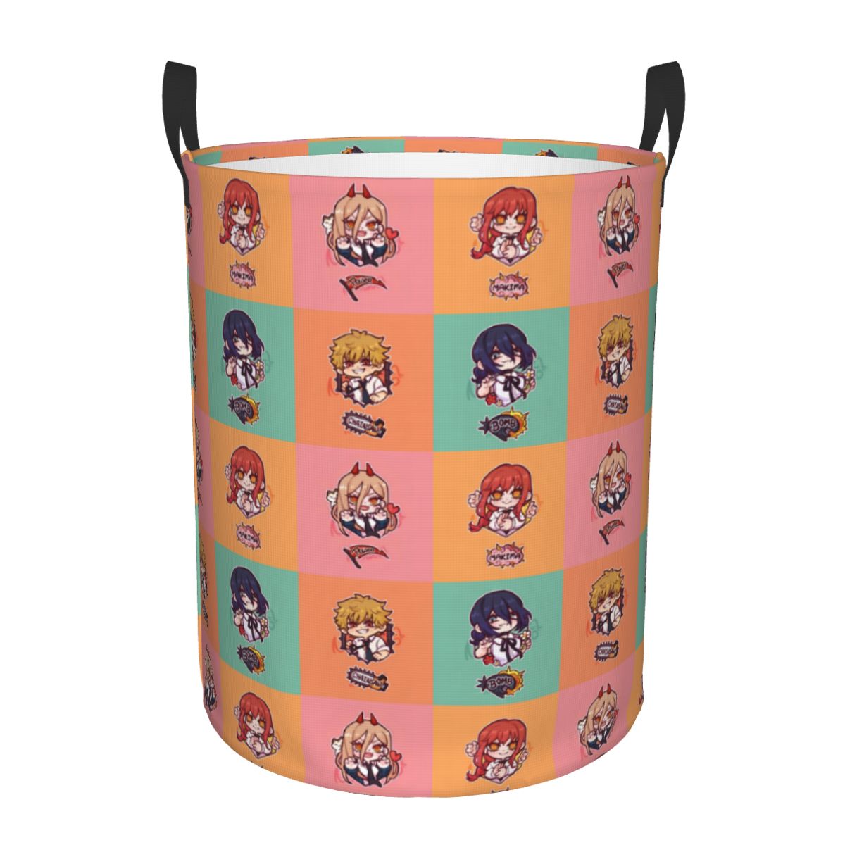 Men Accessories Hamper - Cesto de Roupa Dobrável Xadrez Anime