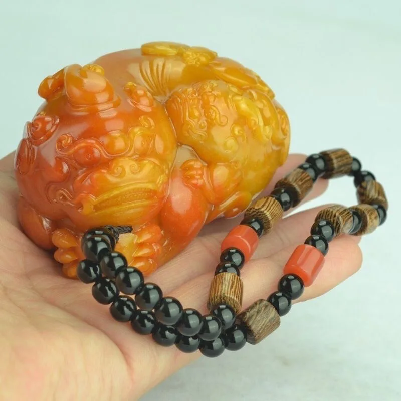 Men Accessories Wrist - Natural Huang Longyu Pixiu Colar de