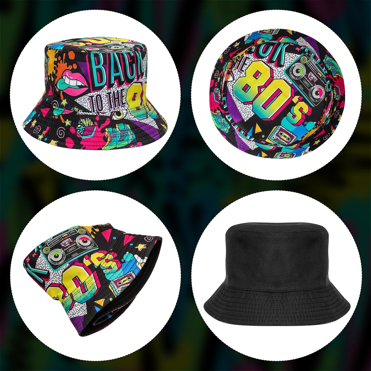 Chapéu Bucket Fashion dos Anos - Men'S Accessories In The 80S avaliação e preço