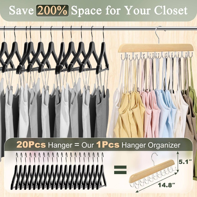 Cabides de gravata de madeira  - Men'S Accessories Organizer For Wardrobe avaliação e preço