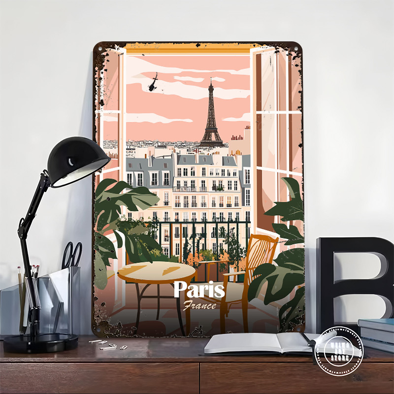 Paris varanda vista cartaz de  - Men'S Accessories Paris avaliação e preço