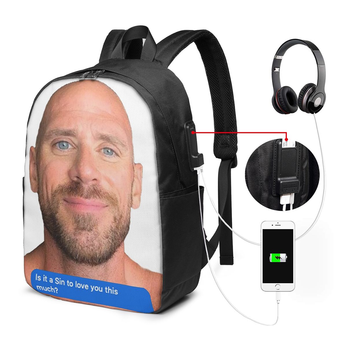 Mochila Johnny Sins Flirty Tex - Men Accessories For Travel avaliação e preço