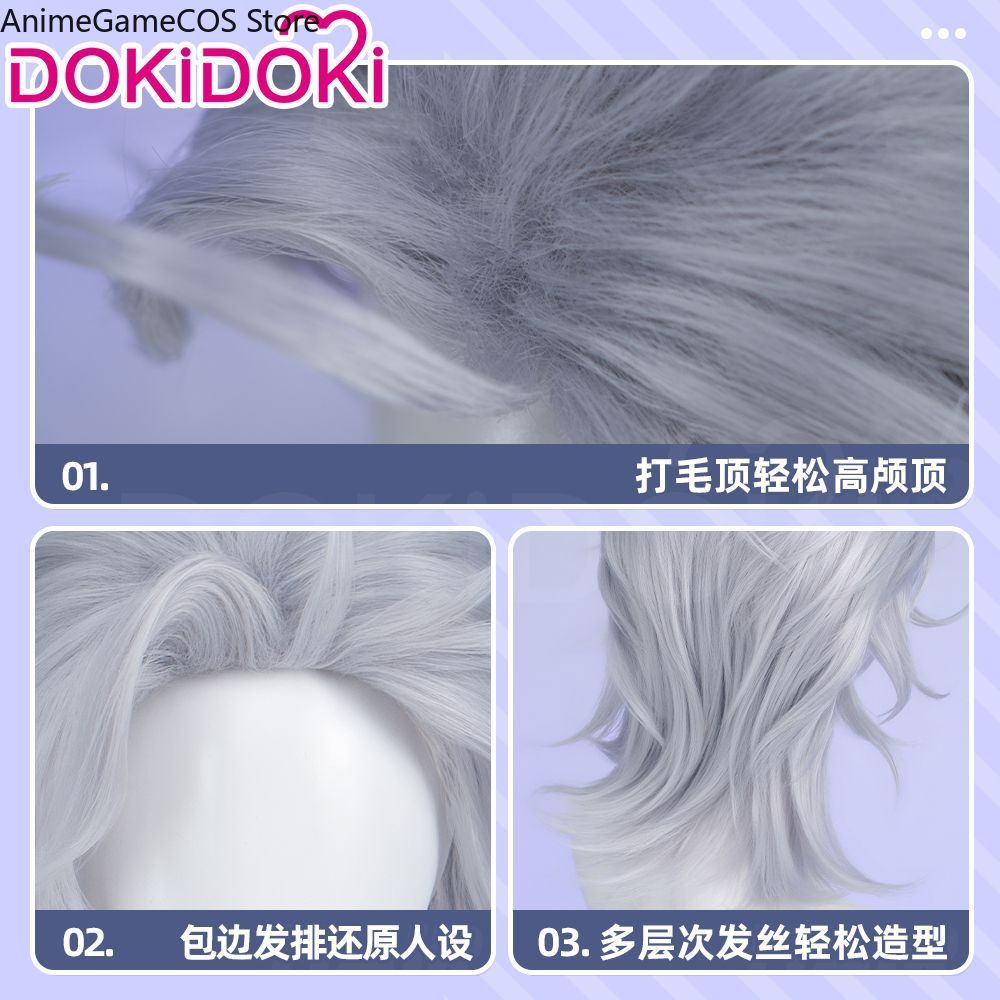 Peruca Cosplay Anime Record of - Men Accessories Silver avaliação e preço