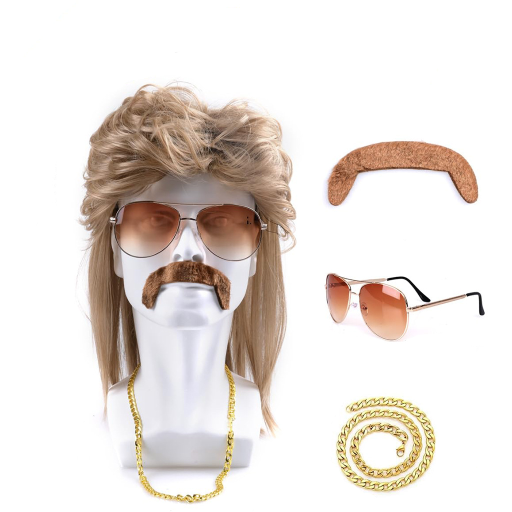 Conjunto de Peruca Sintética D - Men'S Accessories In The 80S avaliação e preço