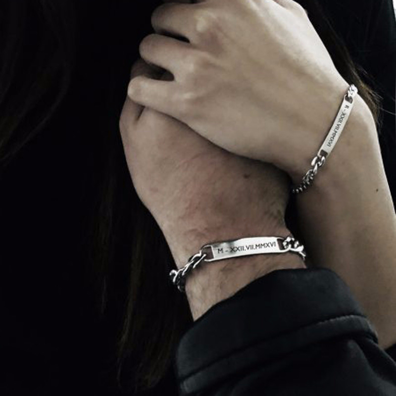 Aço inoxidável Chapa Id Tag Ba - Men Accessories Wrist avaliação e preço