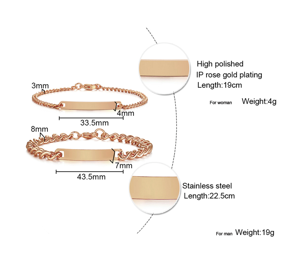 Aço inoxidável Chapa Id Tag Ba - Men Accessories Wrist avaliação e preço