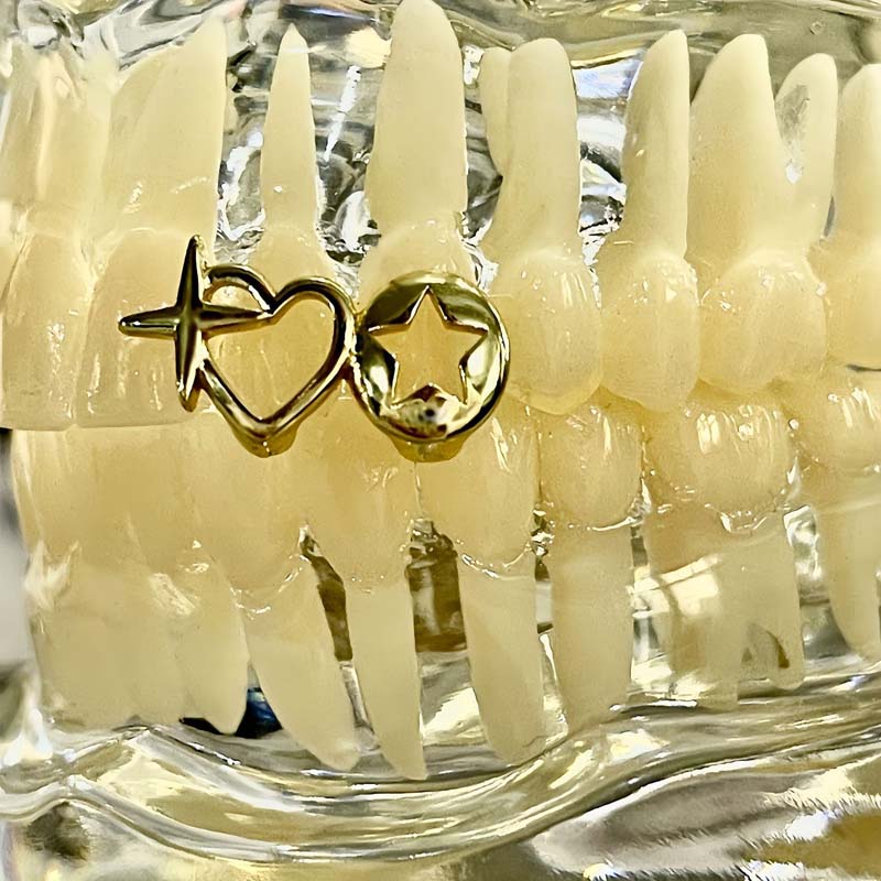 Punk hip hop oco coração dente - Men Accessories Silver avaliação e preço